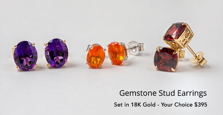 Gemstone stud earrings for any occasion - Gem Shopping Network